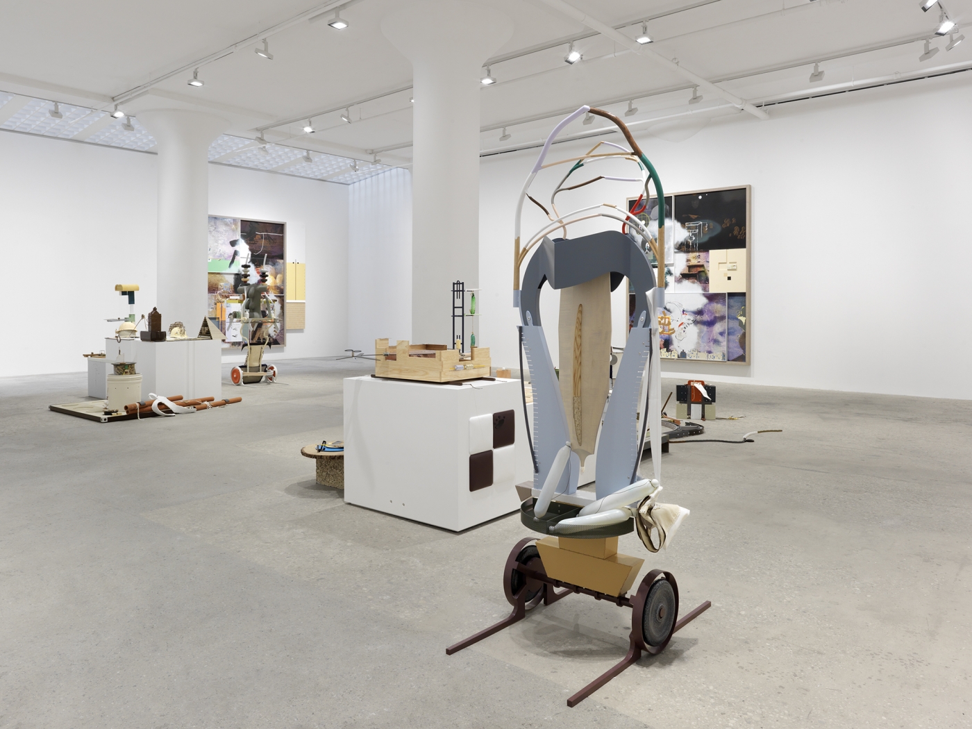 Helen Marten Installation view, Eucalyptus, Let us in, Greene Naftali, New York, 2016