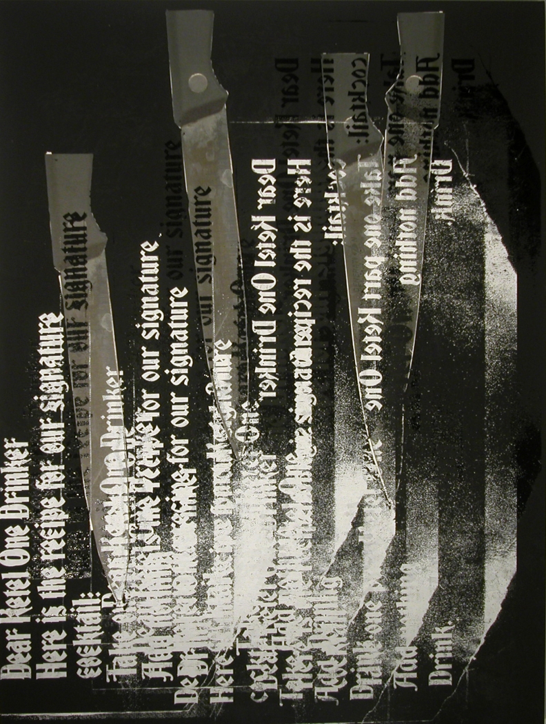 Untitled (Ketel I), 2005, silkscreen and inkjet on canvas, 48 x 36 inches