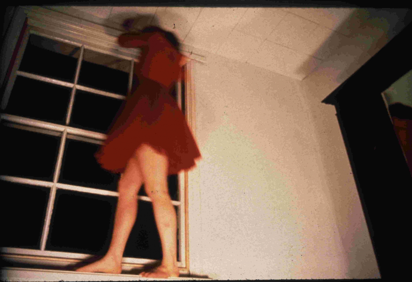 Lucy Gunning, Climbing Around My Room, 1993 (still)