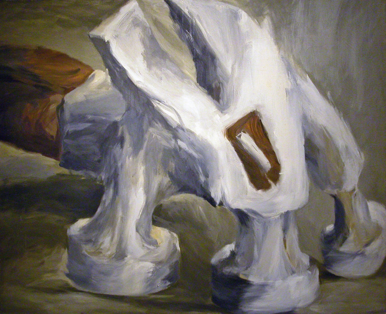 Lee Lozano, Untitled (Triple Hammer), 1963, oil on canvas, 79 ½ x 64 ½ inches