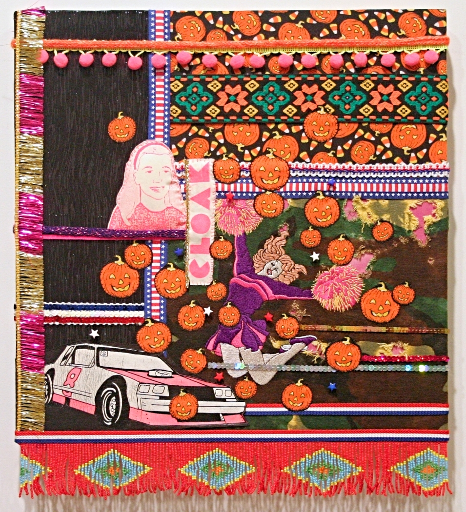 Untitled (Cheerleader), 2005, mixed media on paper