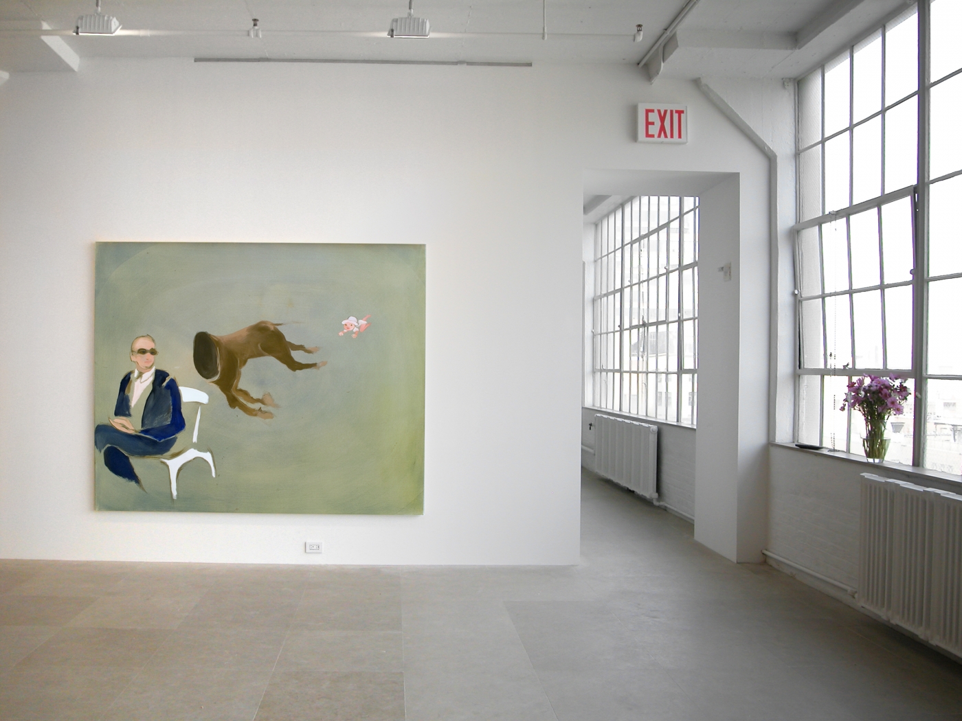 Generation Gap, 2007, Acrylic on canvas, 73 x 92 inches, Installation view, Greene Naftali, New York, 2007