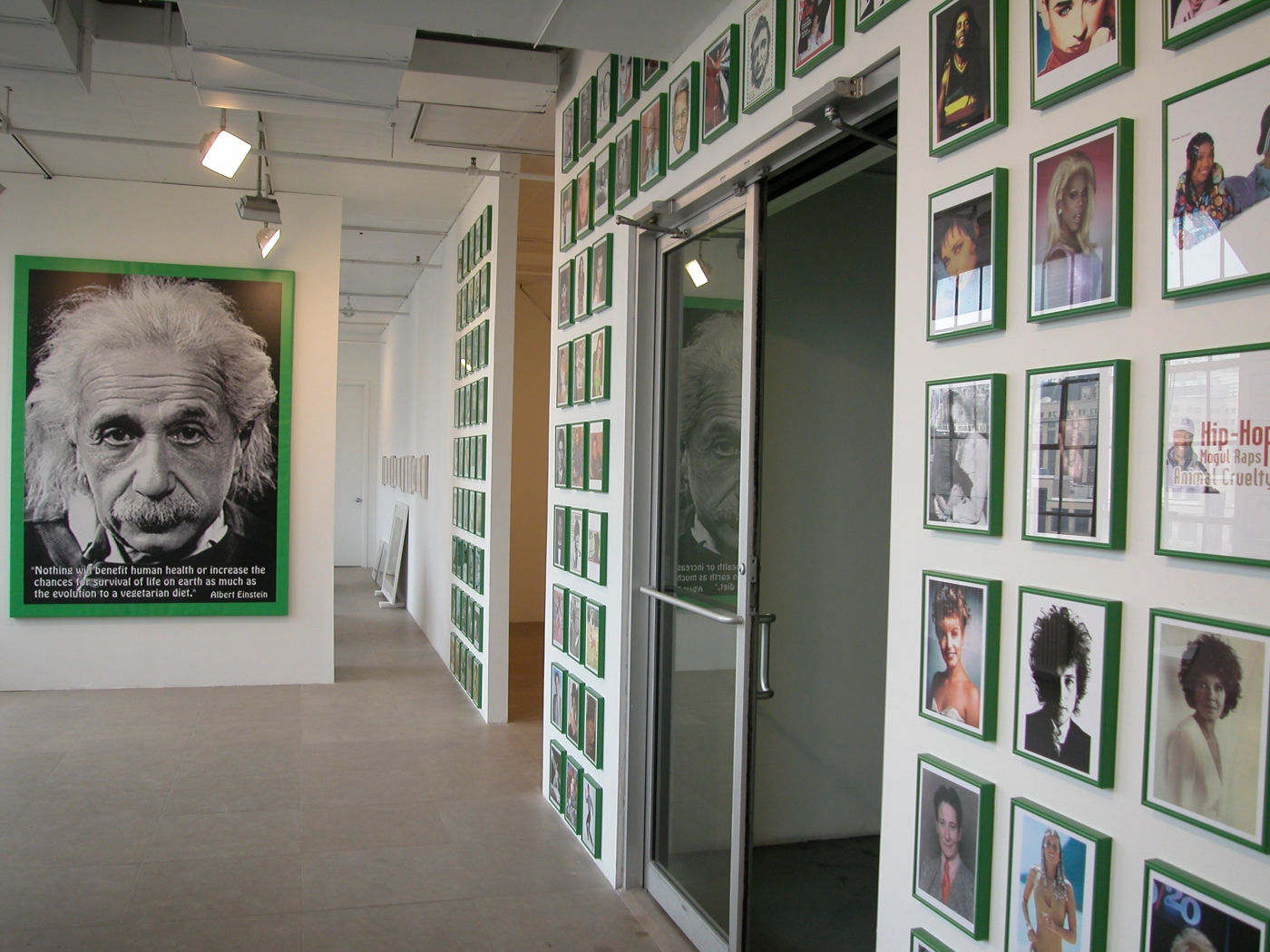 Installation view, Go Vegan!, Greene Naftali, New York, 2002