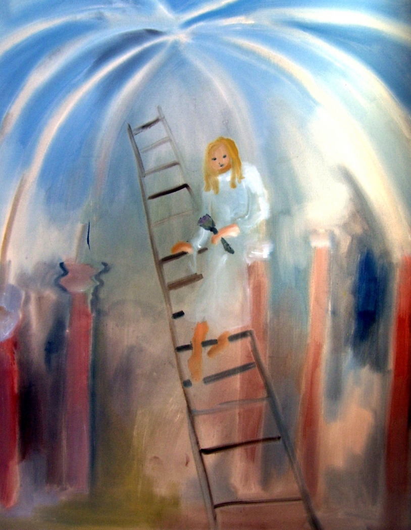Sophie von Hellermann Coming Down the Ladder, 2011 Acrylic on canvas 90 1/2 x 70 7/8 inches 230 x 180 cm