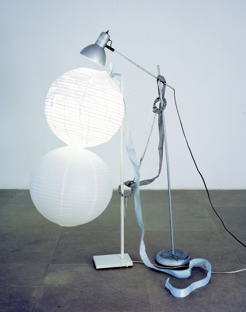 The Dependent Lamp, 2006, mixed media lamps, 59 x 36 x 20 inches (149.9 x 91.4 x 50.8 cm)