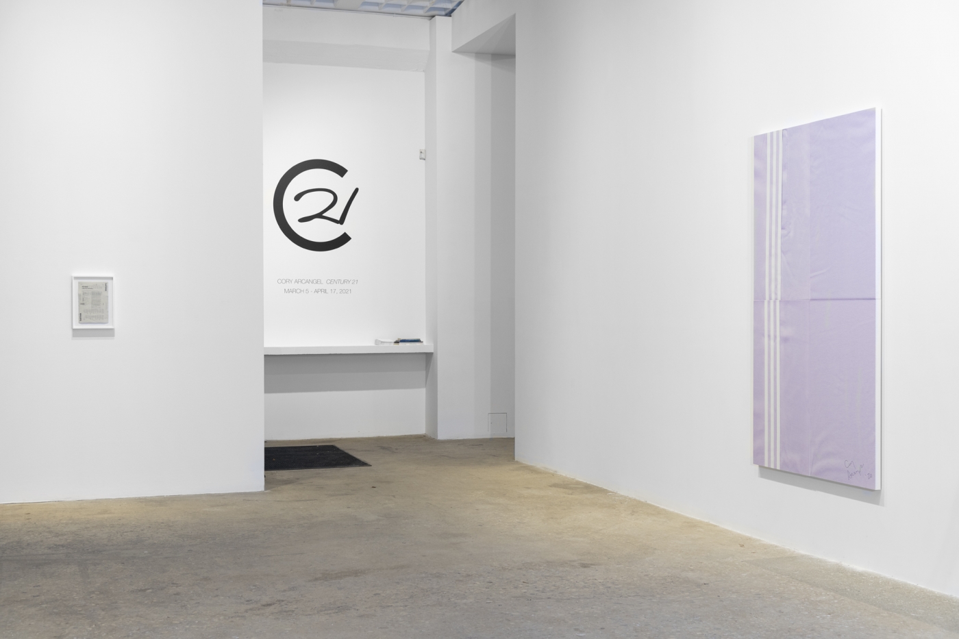 Cory Arcangel, Installation view, Century 21, Greene Naftali, New York, 2021
