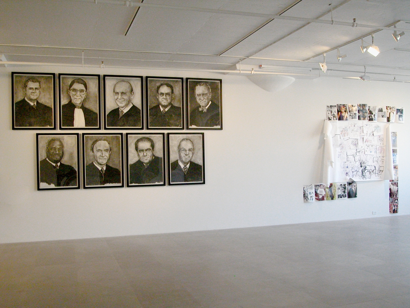 Installation view, Works on Paper & Ricci Albenda, Greene Naftali, New York, 2008