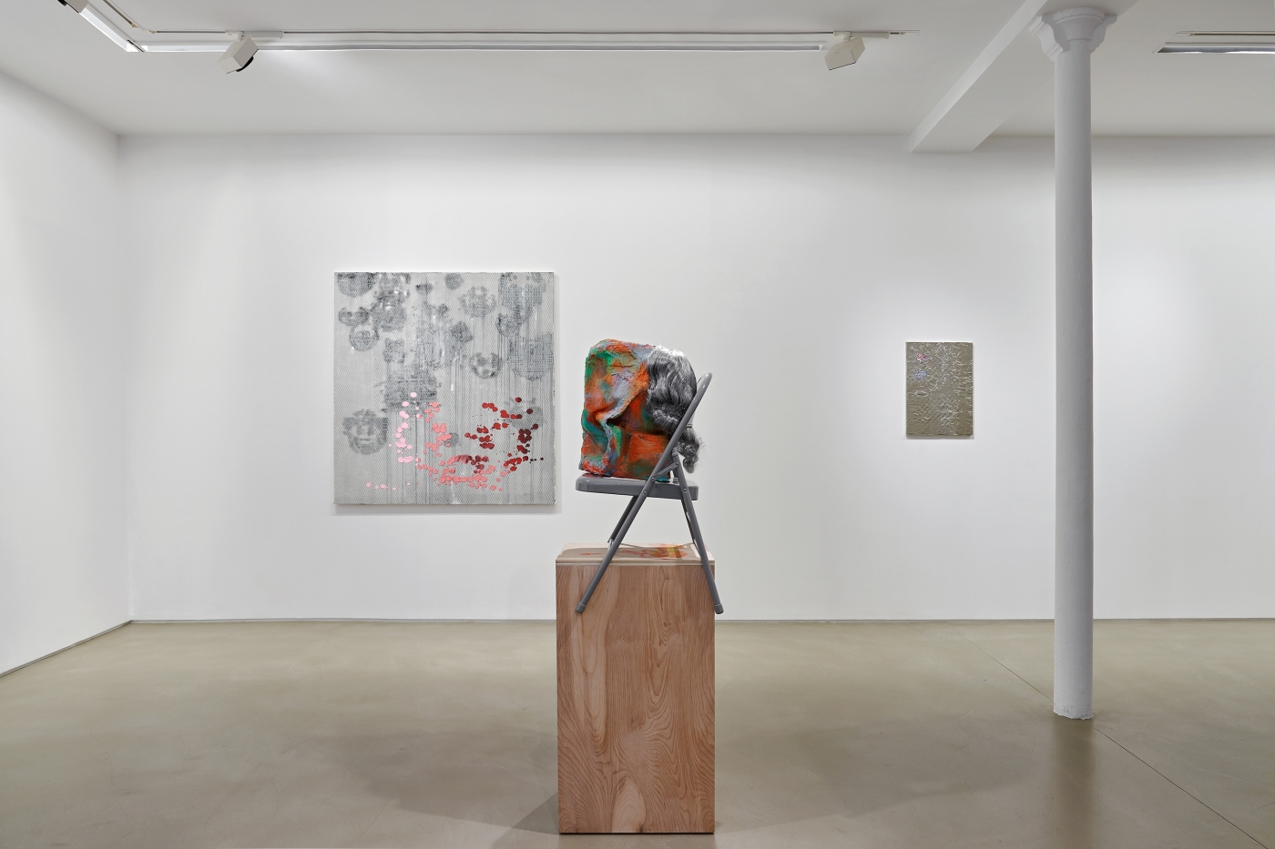 Installation view, Greene Naftali Gallery at Galerie Chantal Crousel: Arrangement in Gray, Galerie Chantal Crousel, Paris, 2020