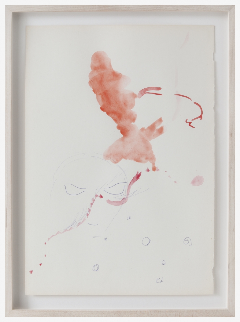 Michael Krebber Untitled, 2006 Watercolor and ballpoint pen on paper Paper: 15 3/4 x 10 15/16 inches (40 x 27.8 cm) Frame: 18 1/4 x 13 1/2 inches (46.4 x 34.3 cm)