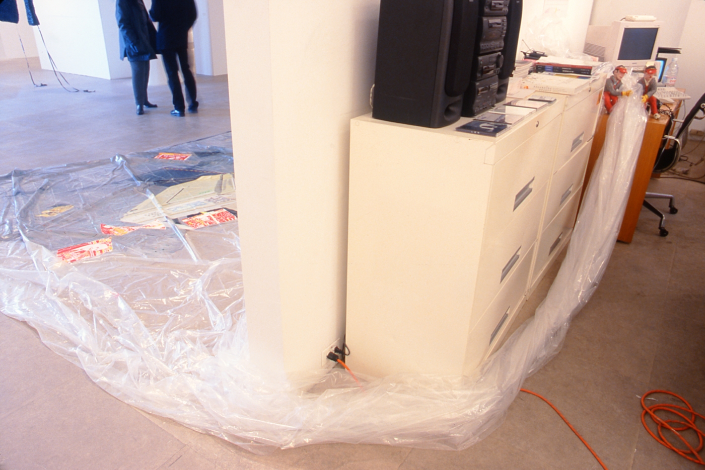 Dierk Schmidt & Andreas Siekmann, Reeducation 1, Reeducation 2, Reeducation For You, 1999, acrylic on plastic, photographs, plasticine figures, Dimensions variable