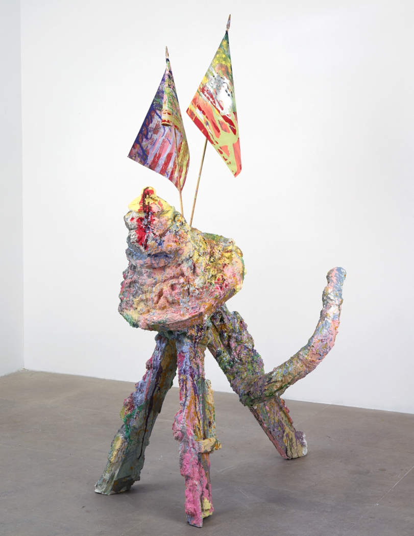 Hey Joe, 2004, mixed media sculpture, 71 x 35 x 30 inches