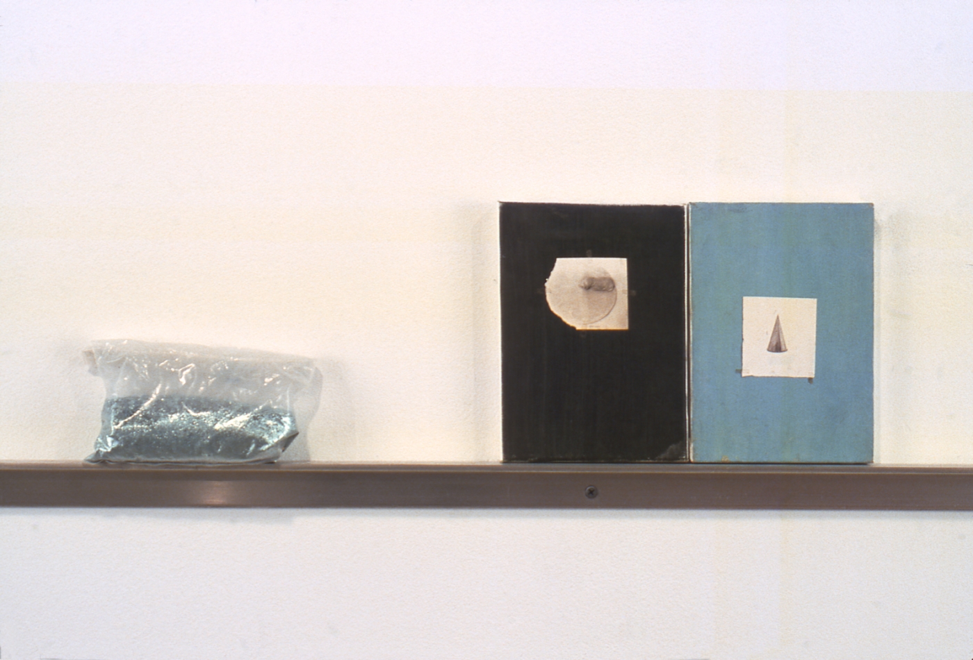 Heidie Gianotti, When Suburban Living Was Good, 2001 (detail), Steel, plexi, insulation, caulking, vinyl, super 8 film, Dimensions variable