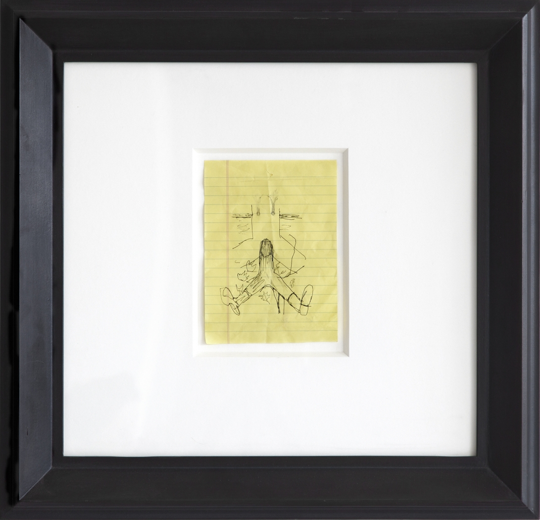 Robert Gober Untitled Study, 2005-2006 Ink and graphite on paper Paper: 7 x 5 inches (17.8 x 12.7 cm) Frame: 19 1/2 x 20 1/4 inches (49.5 x 51.4 cm)