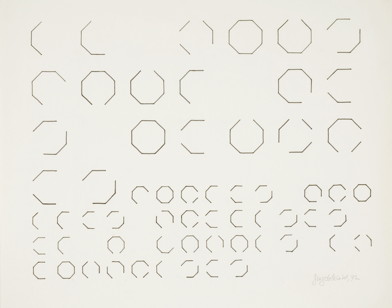 Untitled, 1972, ink and pencil on paper, 19 x 24 inches