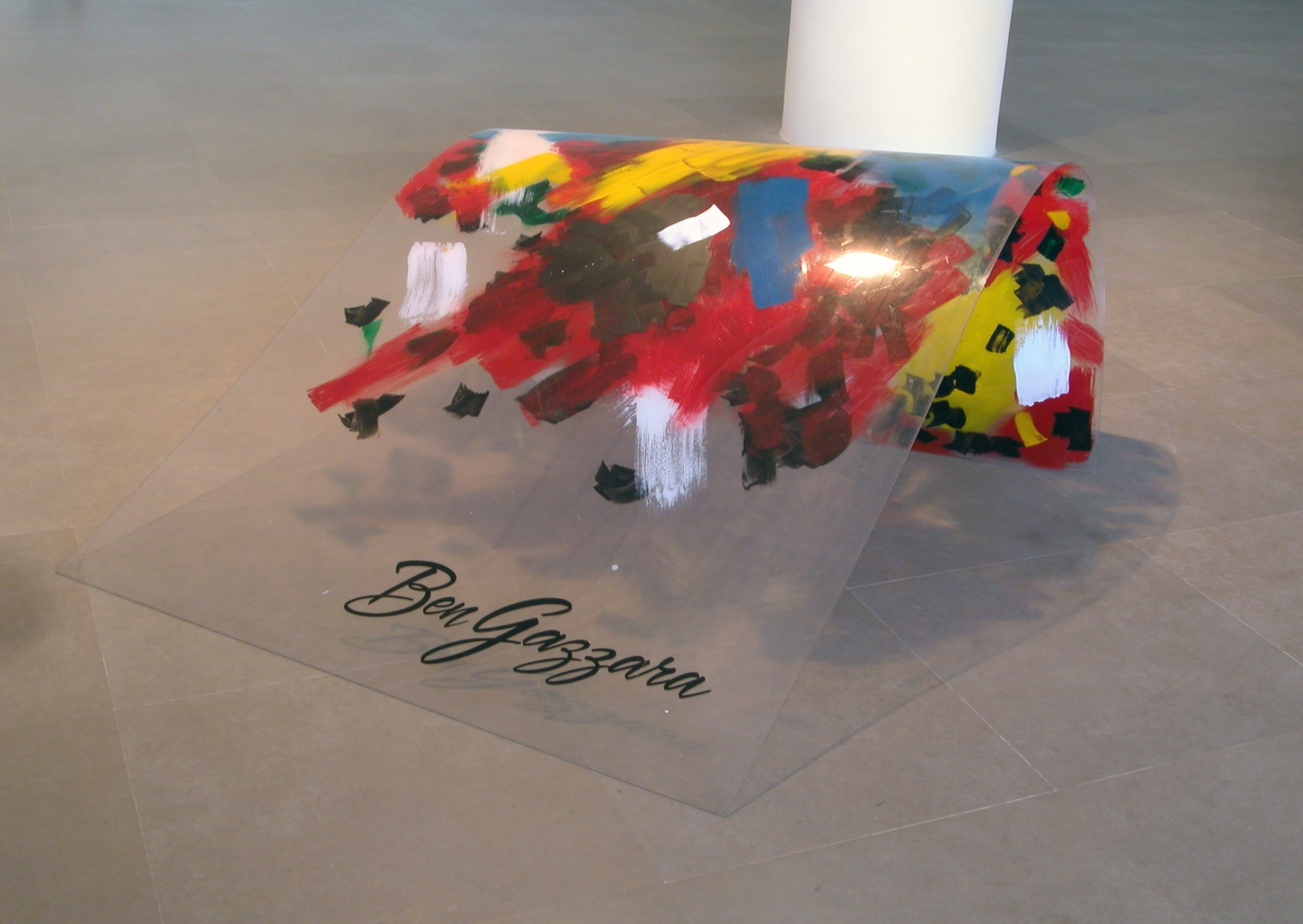 J. St. Bernard, Untitled (Ben Gazzara), 1990, Plexiglas, enamel, 48 x 96 inches