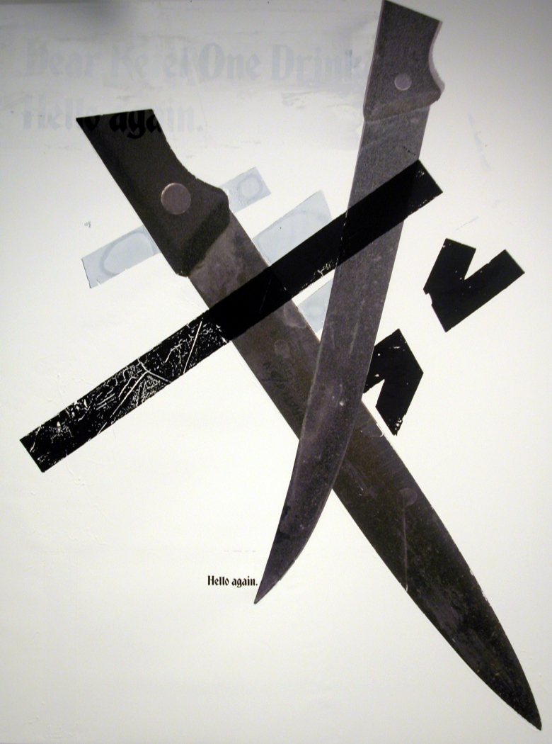 Untitled (Ketel I), 2005, silkscreen and inkjet on canvas, 48 x 36 inches