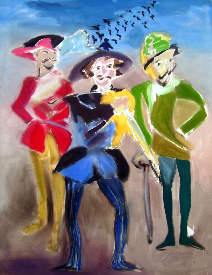 Sophie von Hellermann D'Artagnan (3 musketeers), 2011 Acrylic on canvas 92 1/2 x 72 7/8 inches 235 x 185.1 cm