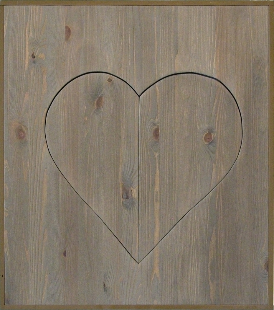 Michaela Meise Heart (light brown), 2006 Wood, stain, wax, resin lacquer 28 1/4 x 25 1/4 x 2 inches 71.8 x 64.1 x 5.1 cm