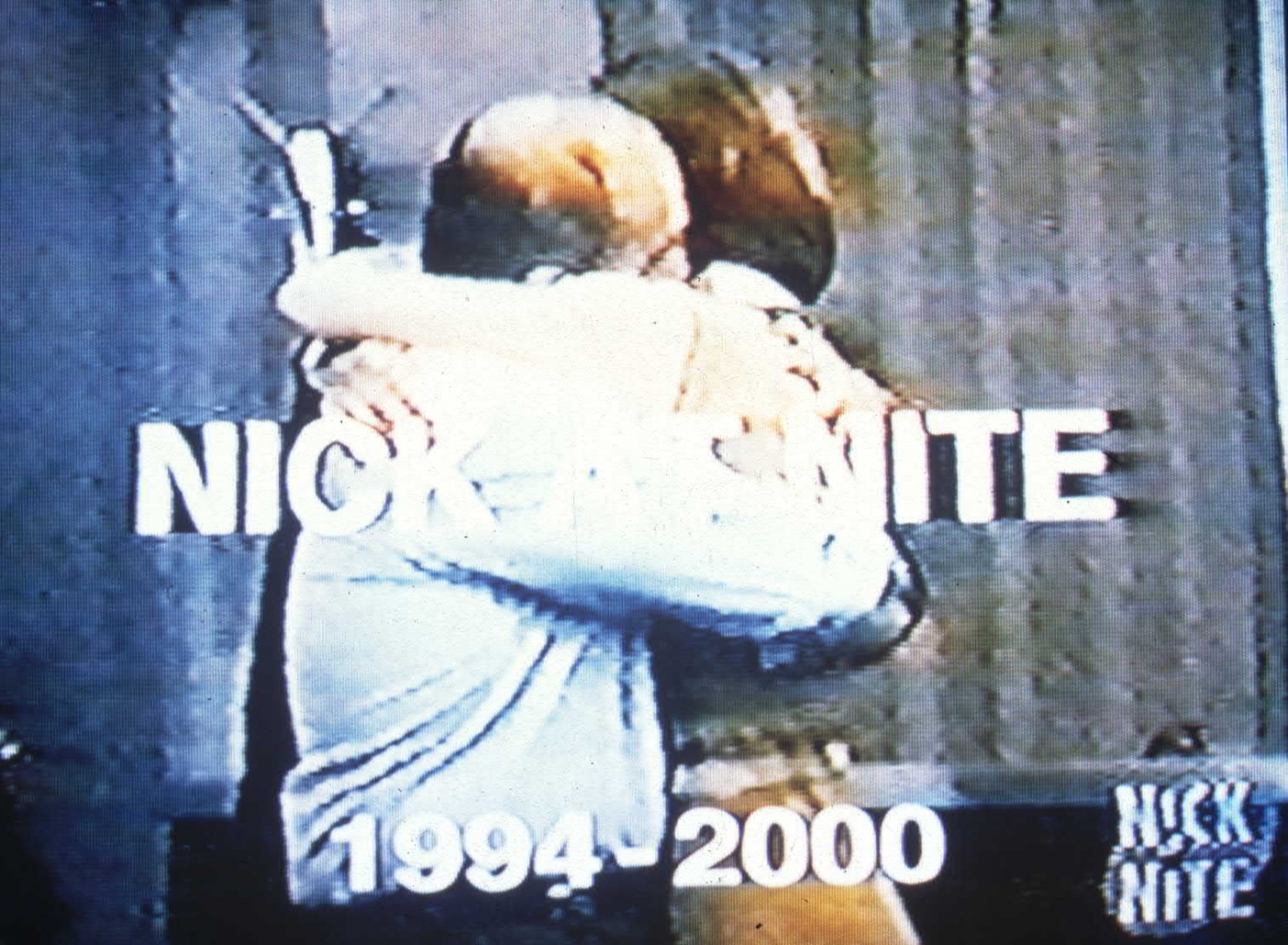 Installation detail, The Jonathan Horowitz Show, video still, monitor 7, 1994-2000