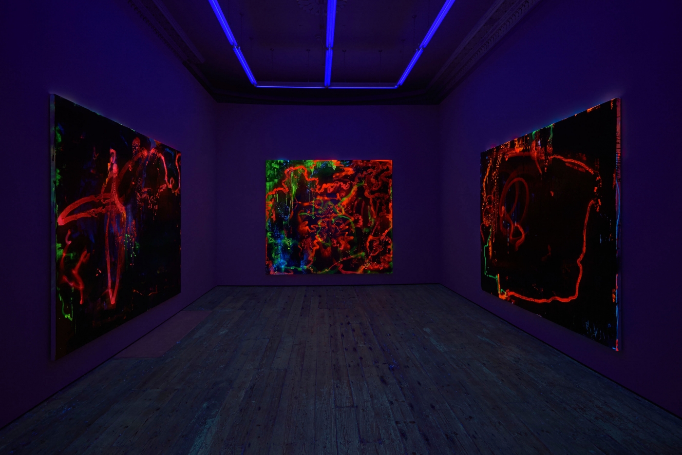 Jacqueline Humphries, Installation view, Stuart Shave/Modern Art, London, 2014