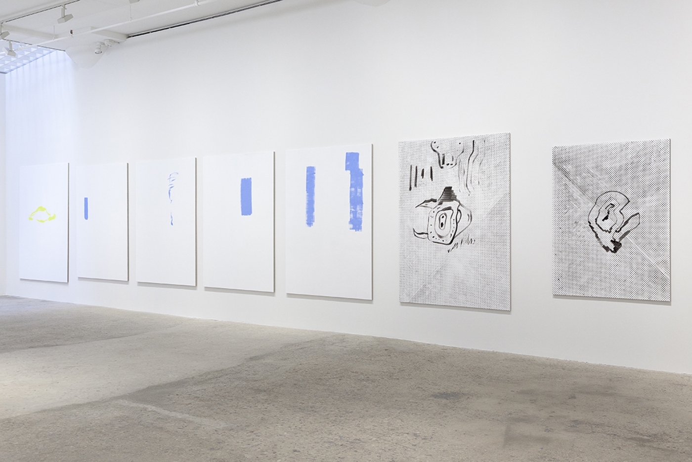 Michael Krebber, Installation View, Ground Floor, Greene Naftali, New York, 2015