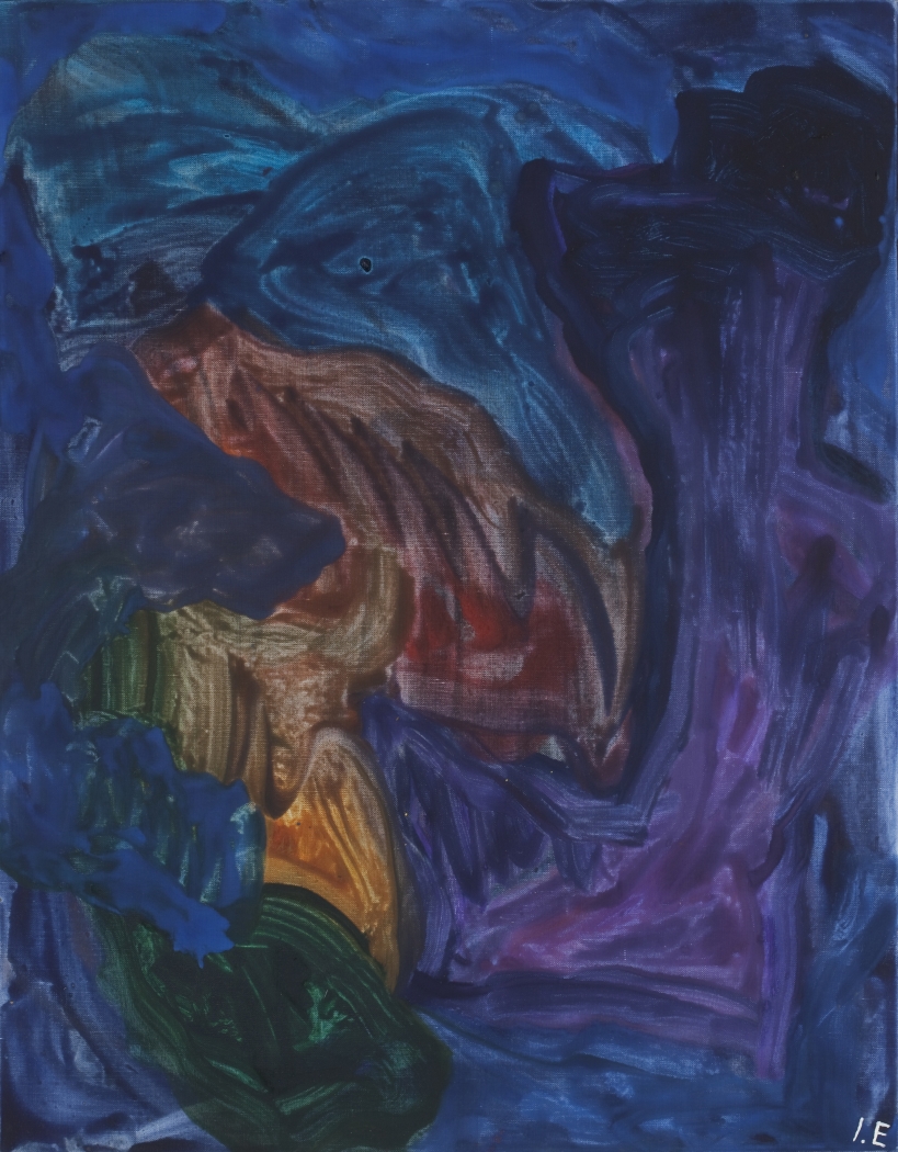 Ida Ekblad, Untitled, 2011, Oil on linen, 35 1/2 x 27 1/2 inches