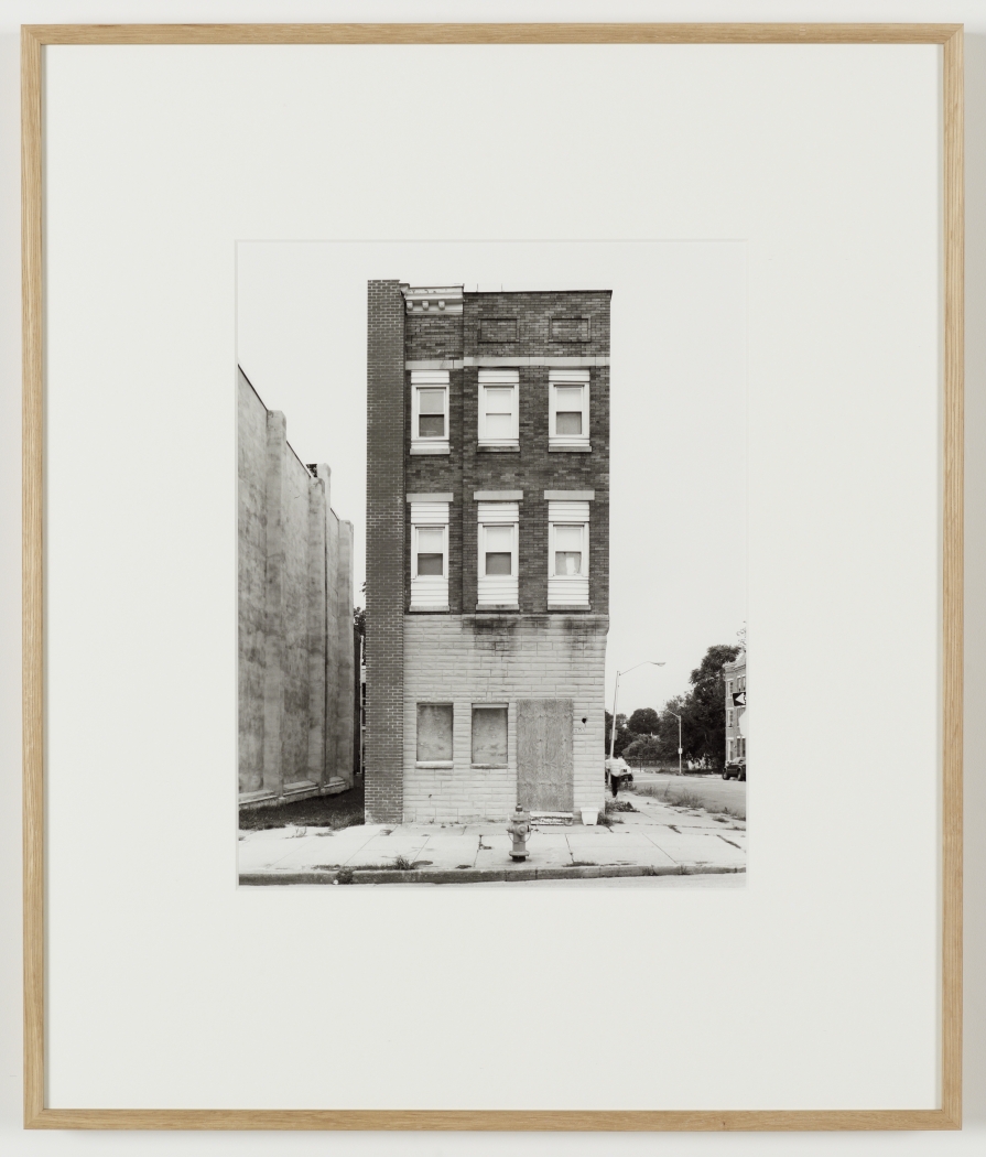 Joachim Koester, Some Boarded Up Houses, Baltimore #1, 2009-2013, Silver gelatin print, 27 x 22 5/8 inches (68.6 x 57.5 cm)