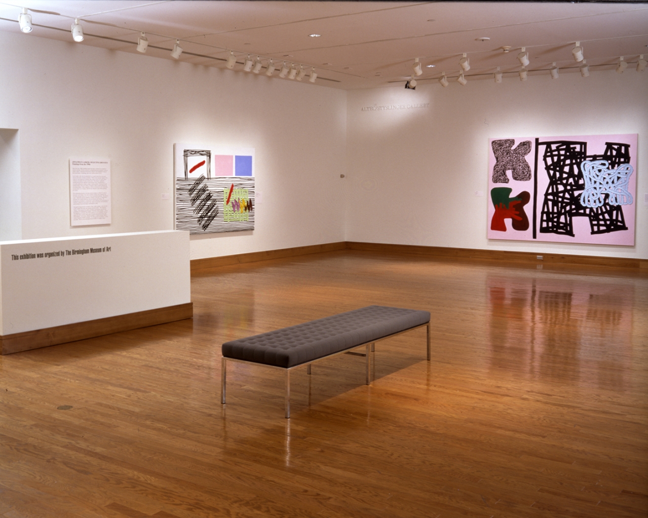 Installation view, Jonathan Lasker: Selective Identity - Paintings from the 1990's, Birmingham Museum of Art, Birmingham, AL, 2000