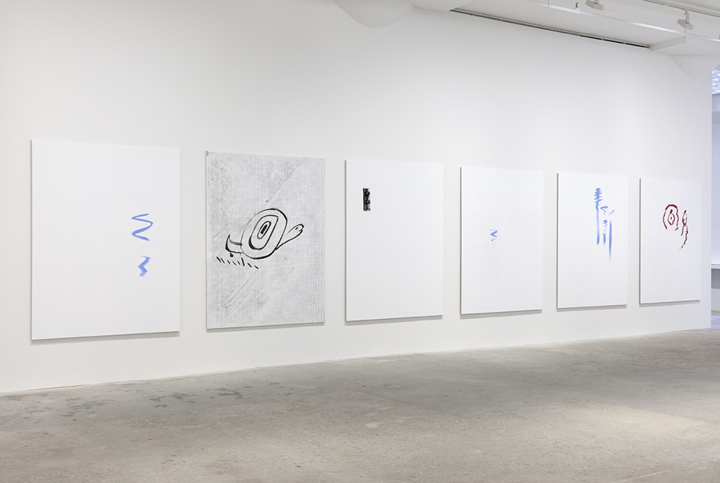 Michael Krebber, Installation View, Ground Floor, Greene Naftali, New York, 2015
