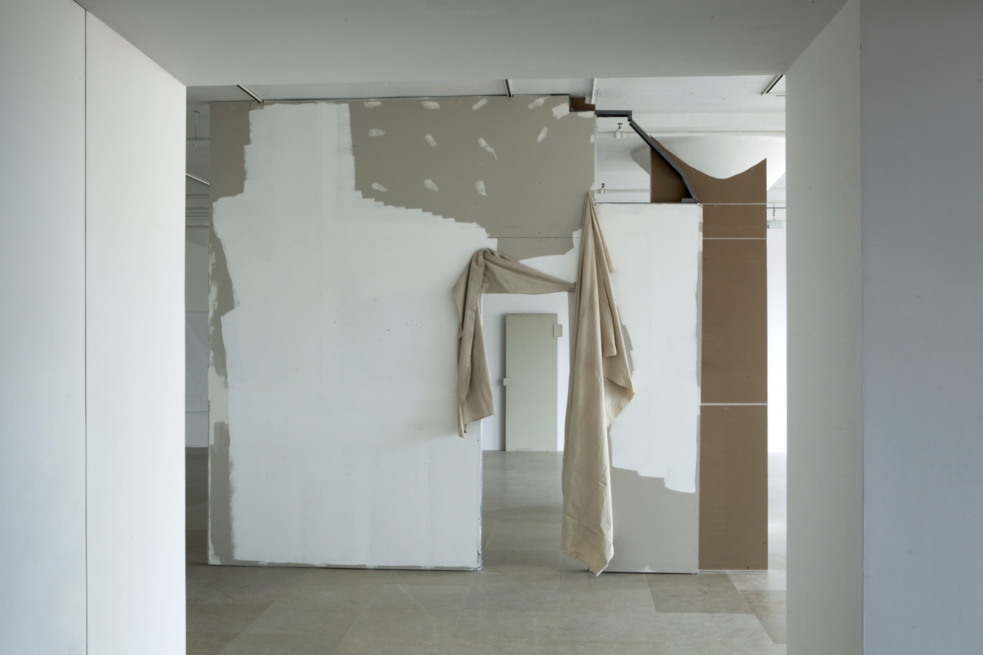 Gedi Sibony, The Cutters, 2007/2010, canvas, paint, wall, 137 x 164 x 13 inches