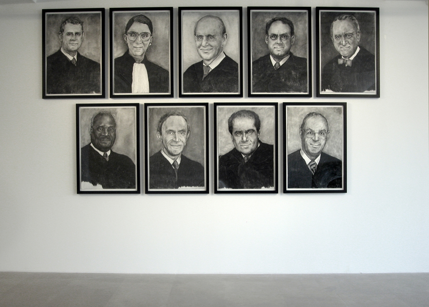 Paul Chan, My laws are my whores, 2008, charcoal on paper, 39 1/2 x 27 1/2 inches