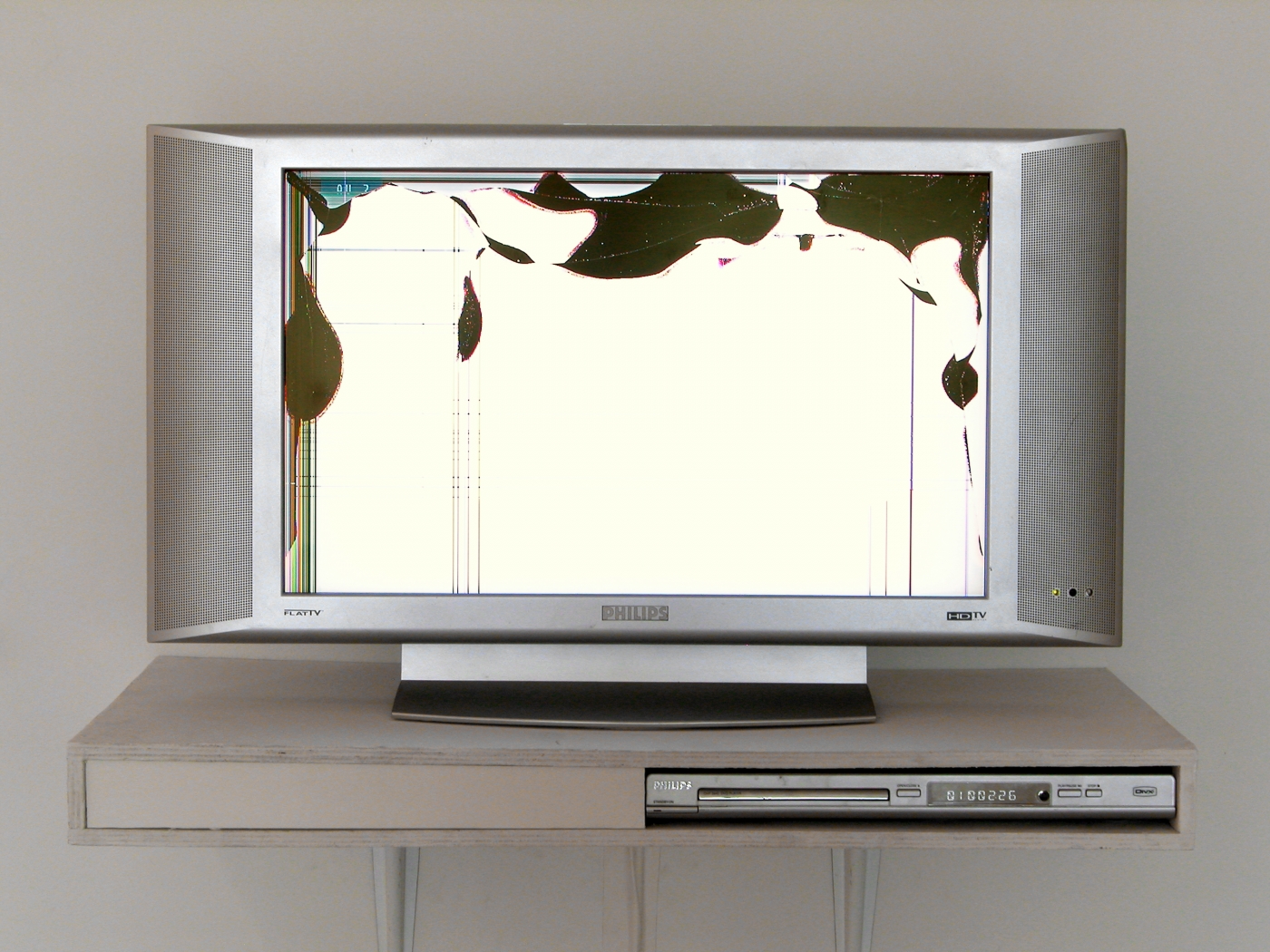 Bernadette Corporation, Hell Frozen Over, 2008, Customized Philips FlatTV monitor, DVD (Bernadette Corporation Hell Frozen Over 2000), dvd player