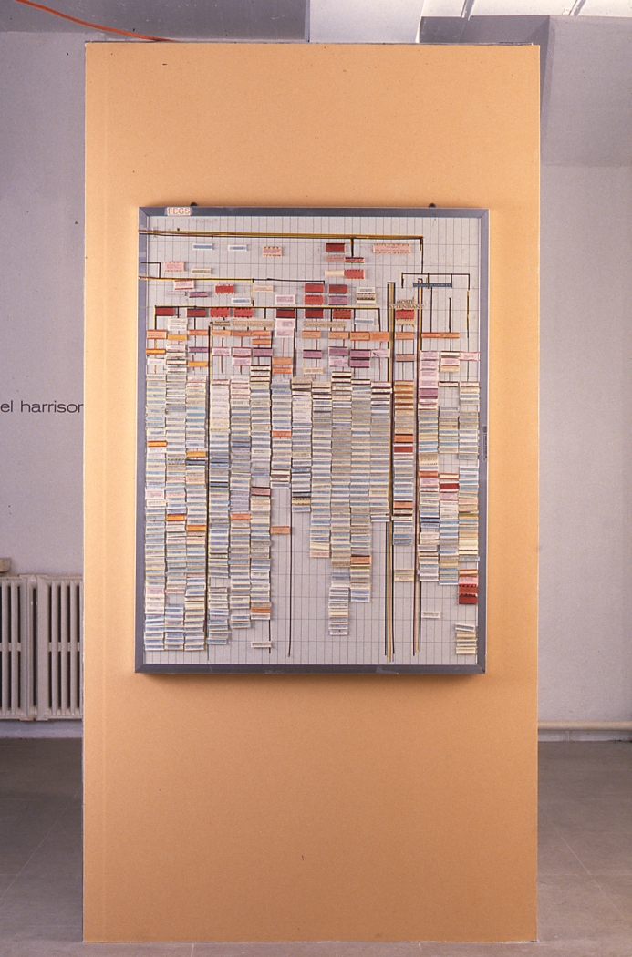 Fegs, 1997, mixed media installation, 48 x 48 x 96 inches