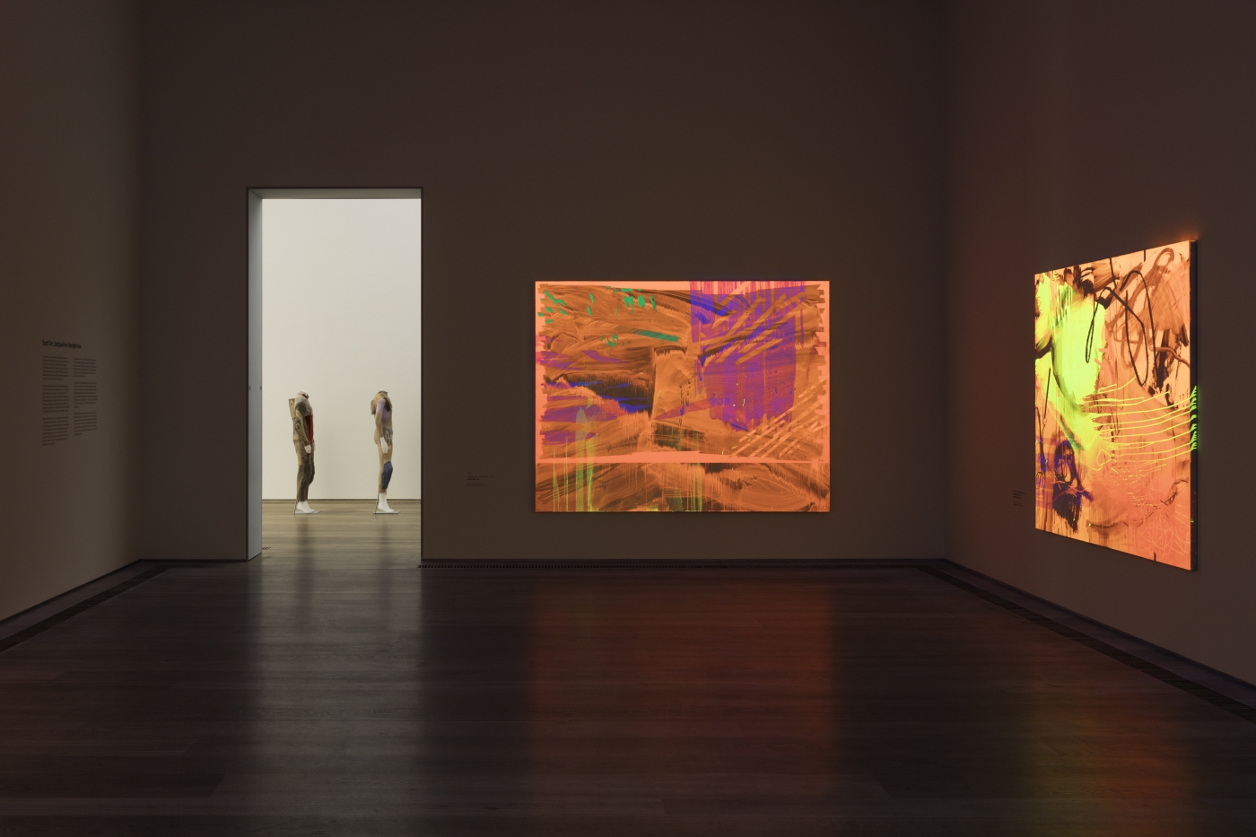 Jacqueline Humphries, Installation view, "Spot On" at the Museum Brandhorst, Munich, 2019