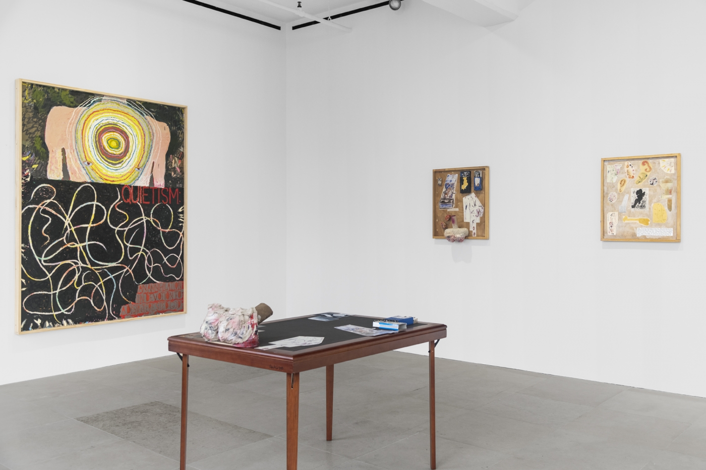 Richard Hawkins, Installation view, Bait Paintings, Greene Naftali, New York, 2019