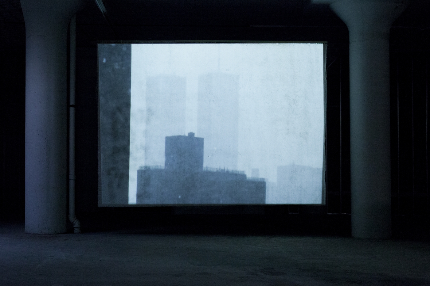 Lutz Bacher, Snow, 1999, Digital video authored to DVD, color/silent, Carpet, 6 minutes 28 seconds