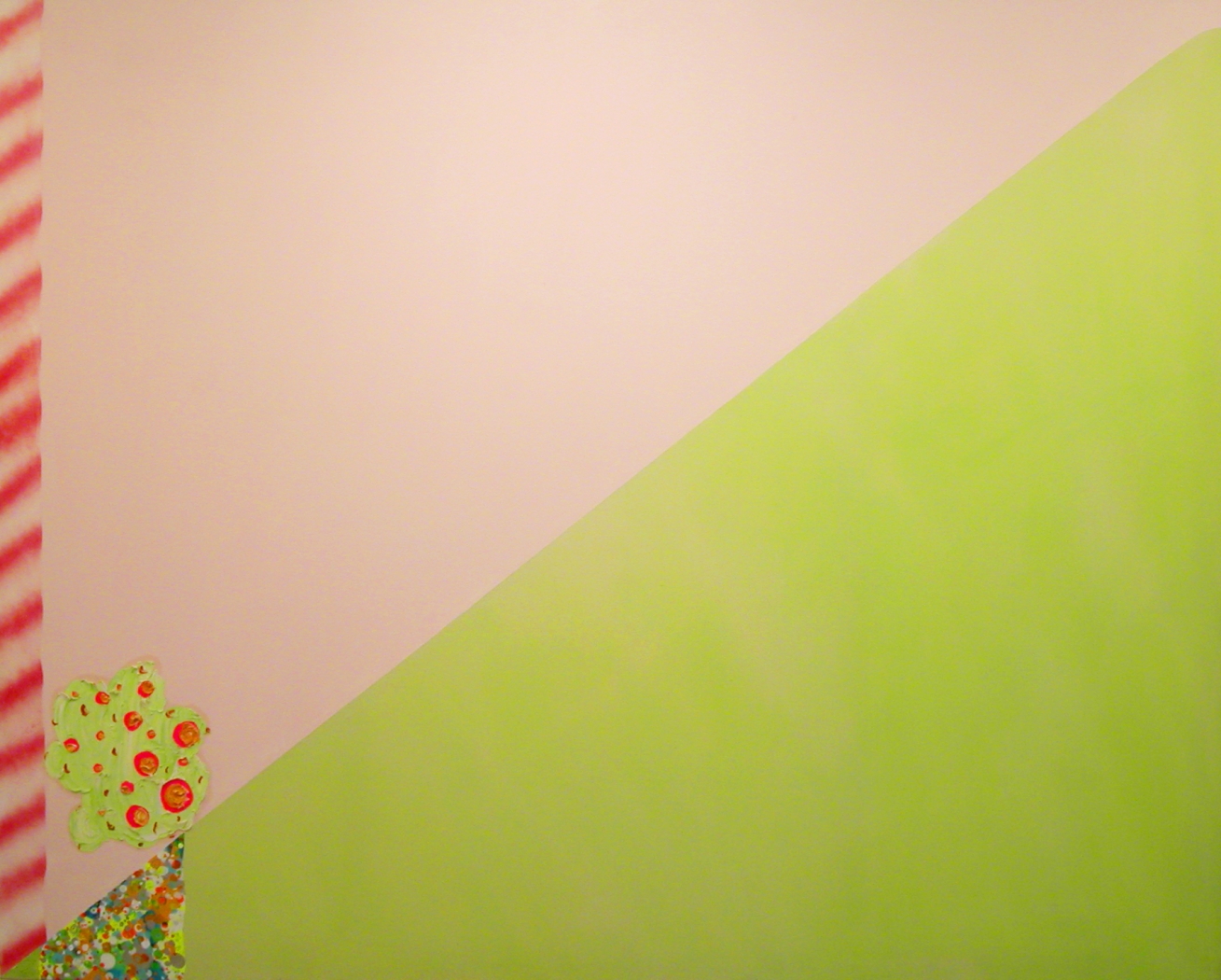 Laura Owens, Untitled, 1994, Oil and acrylic on canvas, 96 x 120 inches