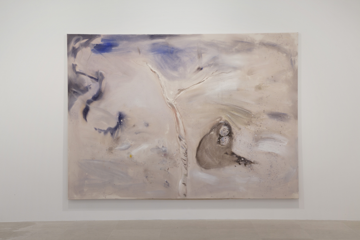 Gretchen and Child, 2010, Acrylic on canvas, 90 1/2 x 126 inches, Installation view, Greene Naftali, New York, 2011