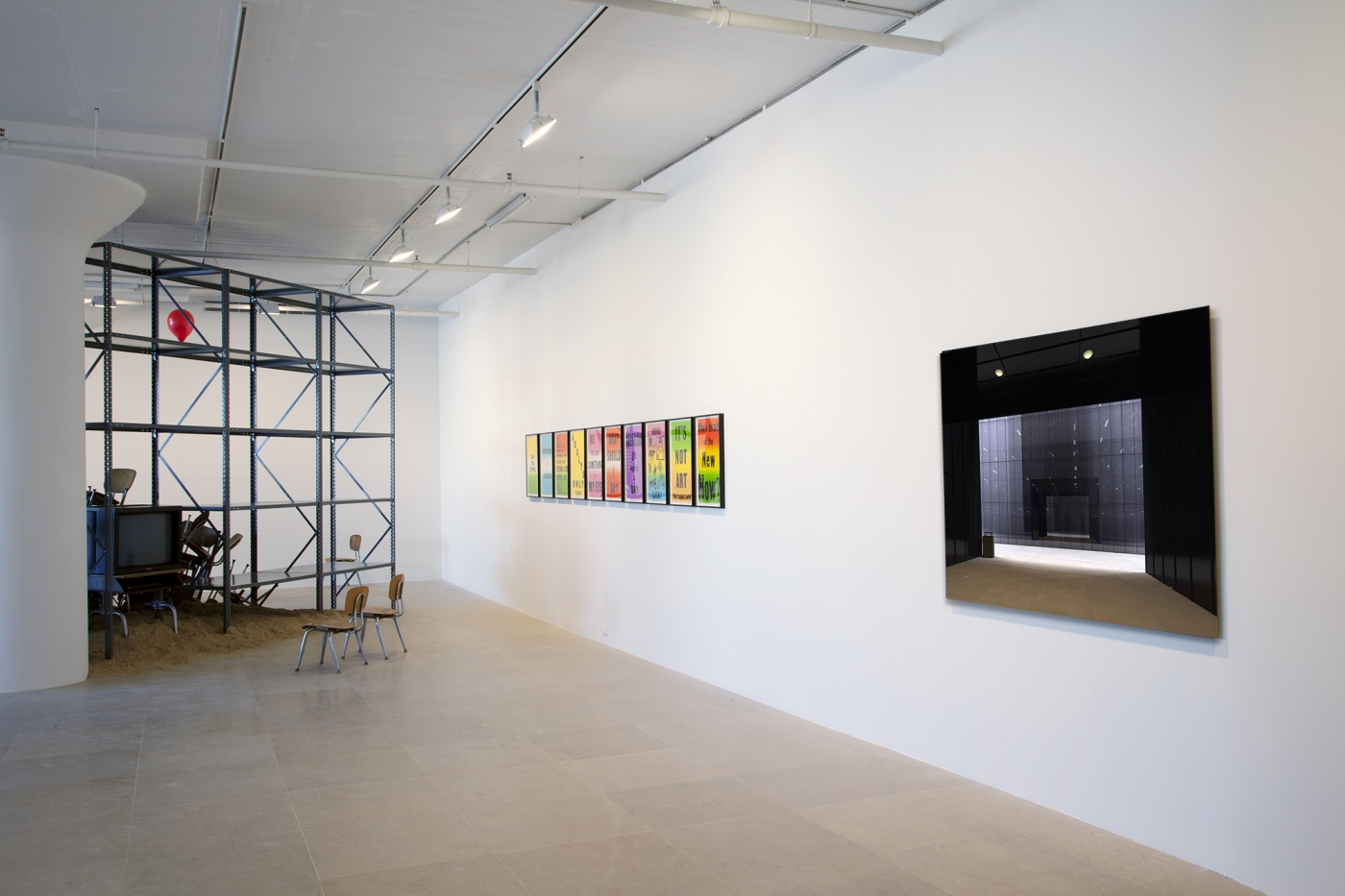 Installation view, ENTERTAINMENT, Greene Naftali, New York, 2012