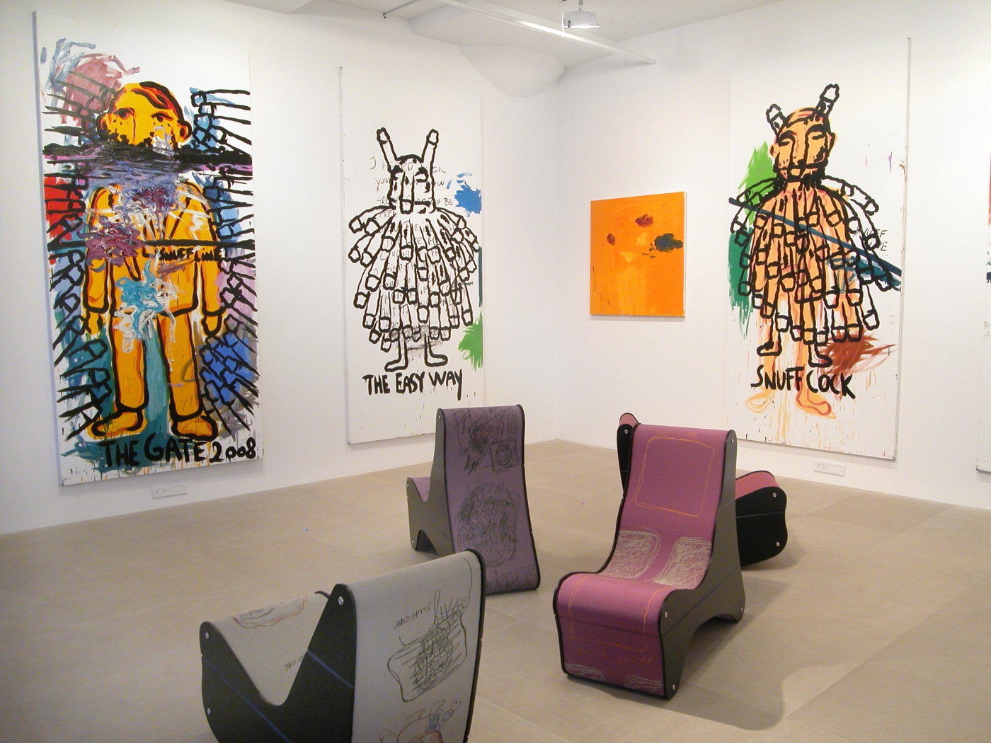 Bjarne Melgaard, Installation view, Greene Naftali, New York, 2008
