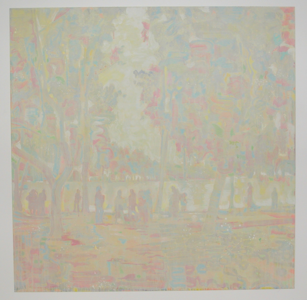 David Korty Untitled (Mexico Park), 2003 acrylic, colored pencil on linen 72 x 72 inches 182.9 x 182.9 cm