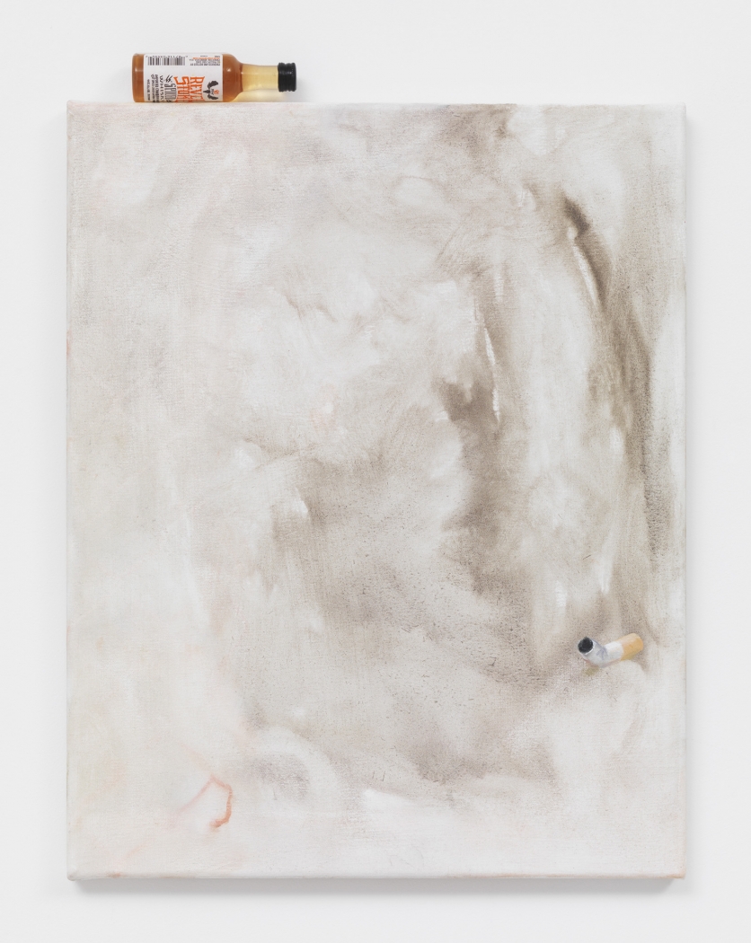 untitled, 2013 bottle, oil on canvas 21 x 15 3/4 x 1 1/2 inches