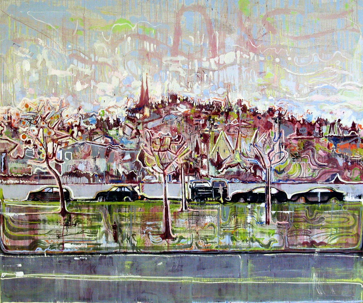 Untitled, 2005, mixed media on paper, 22 x 30 inches