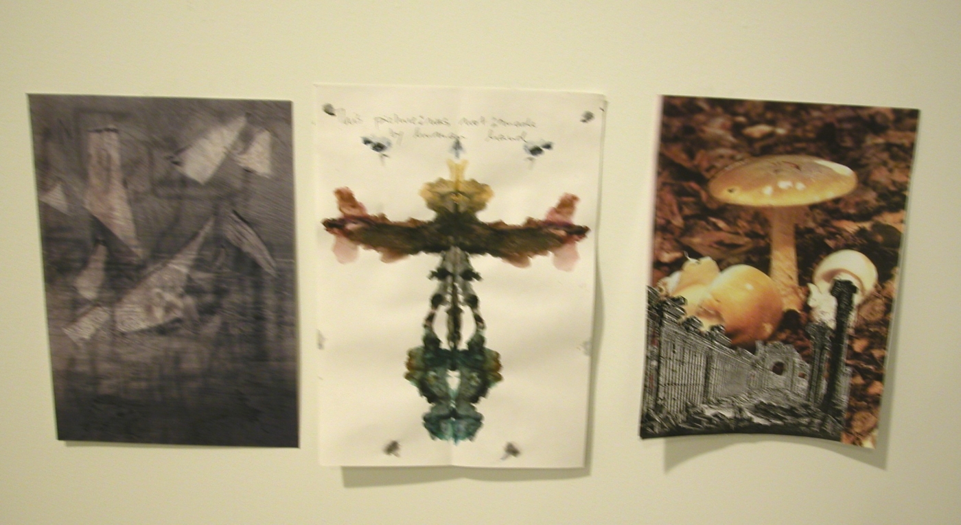 Dani Jakob, Recognize that the other person is you, 2003 (detail), 37 collages (mixed media on paper), each 8 x 12 inches, installation size 91 x 118 inches