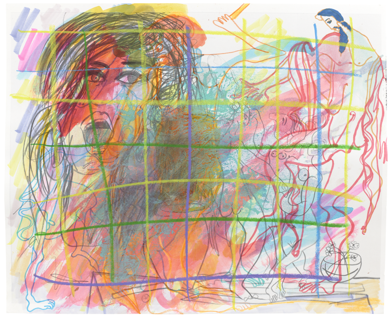 100 Drawings from Now is an exhibition and benefit event supporting participating artists and The Drawing Center. Featuring drawings made by an international group of artists since early 2020, 100 Drawings from Now provides a snapshot of artistic production during a period of profound global unrest that has resulted from the ongoing health and economic crises, as well as a surge of activism in response to systemic racism, social injustice, and police brutality in the United States. Together, the works in the exhibition spotlight the urgency, intimacy, and universality of drawing during moments of upheaval and isolation.