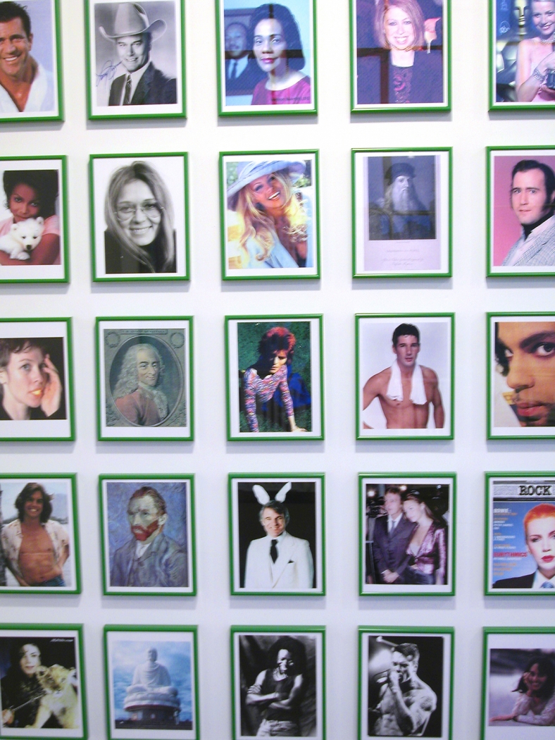 Go Vegan! (200 Celebrity Vegetarians Downloaded from the Internet), 2002, 200 framed inkjet prints, dimensions variable