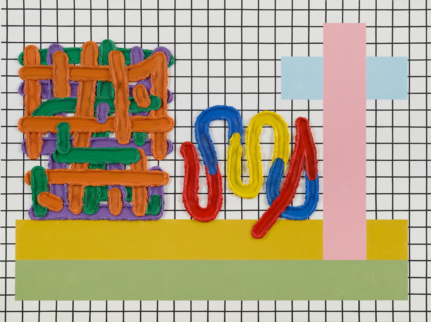 Jonathan Lasker, The Plus Sign at Golgotha, 2014