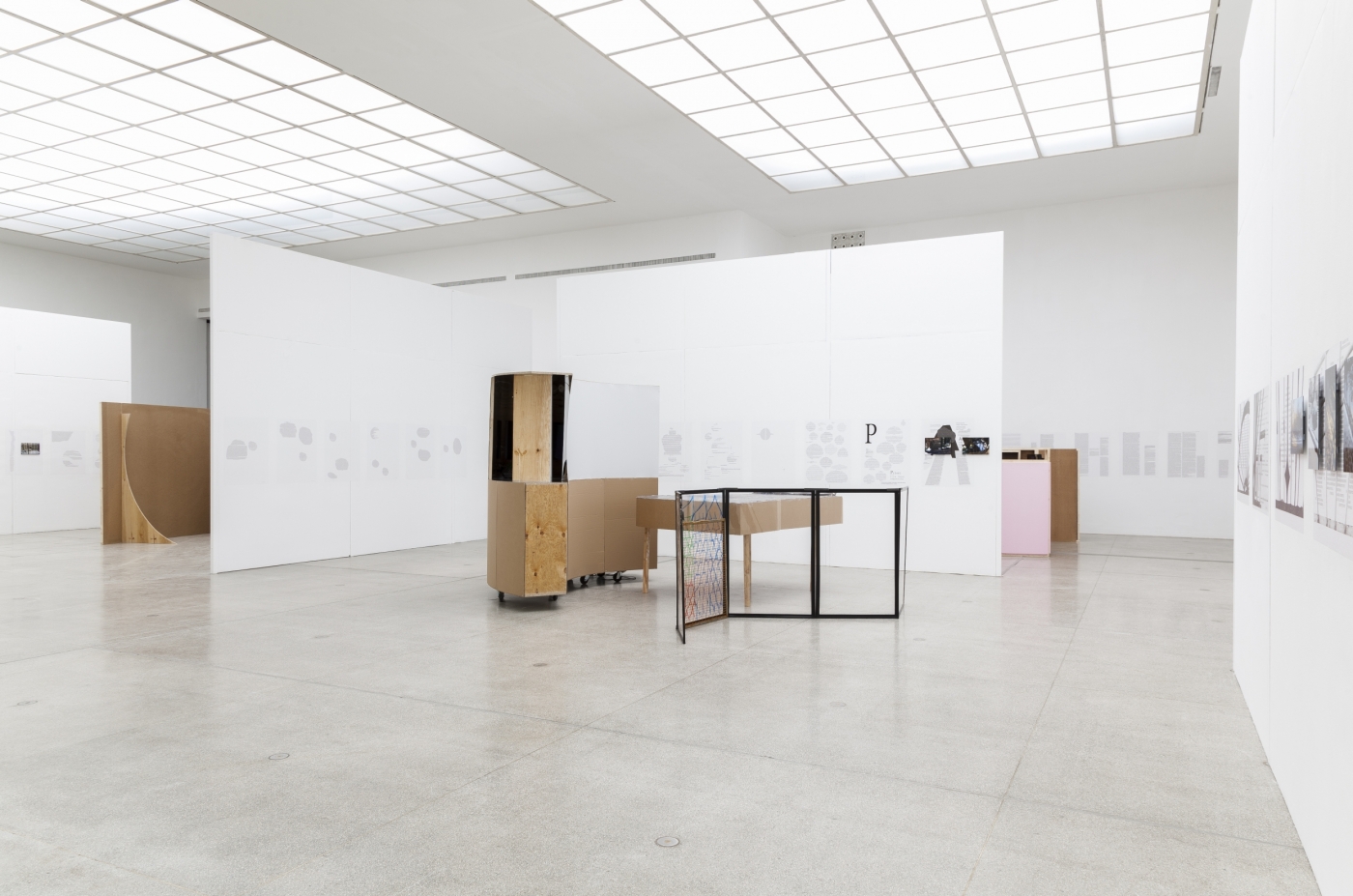 Installation view, Josef Strau: A Turtle Dreaming (…Echoes from an Encapsulated Space Exiled Sounds of Letters Requiring Symphonic Treatment), Secession, Vienna, 2015