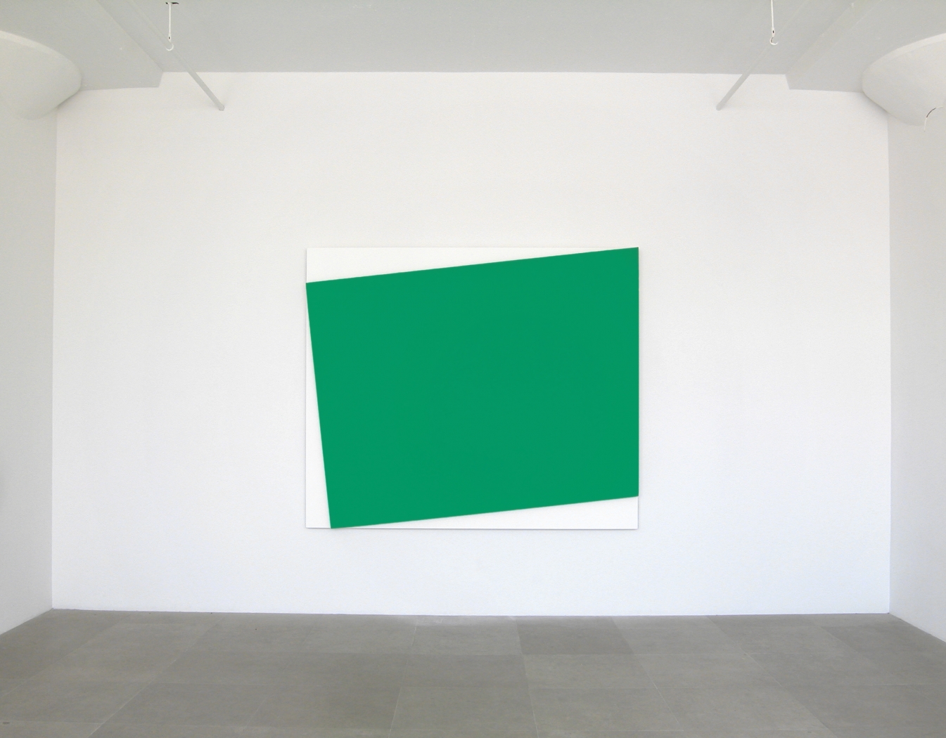 Ellsworth Kelly, Green Relief, 2007, oil on canvas, two joined panels, 70 x 82.5 x 2.75 inches
