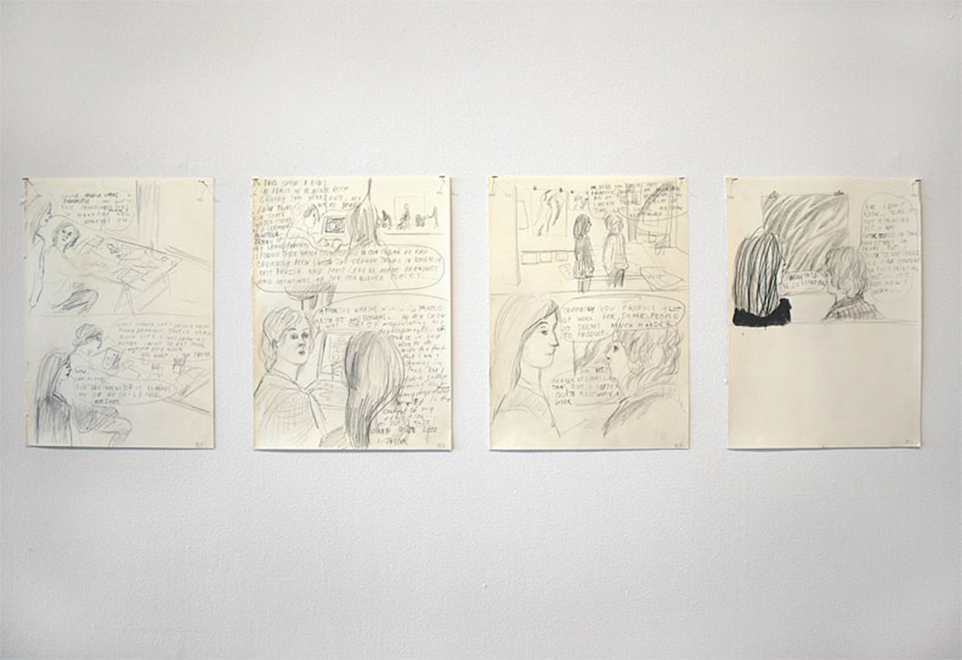 November, 2011 (detail), Pen, pencil, and watercolor on 64 sheets of paper, Dimensions variable